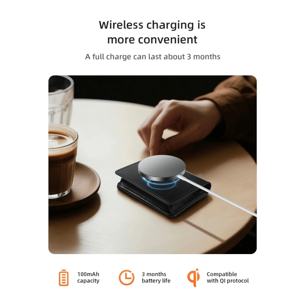 กระเป๋าเก็บการ์ดอัจฉริยะ HOCO E91F พร้อม GPS TRACKER ติดตามตำแหน่งทั่วโลก สำหรับ APPLE IOS เก็บบัตรได้ 11 ใบ